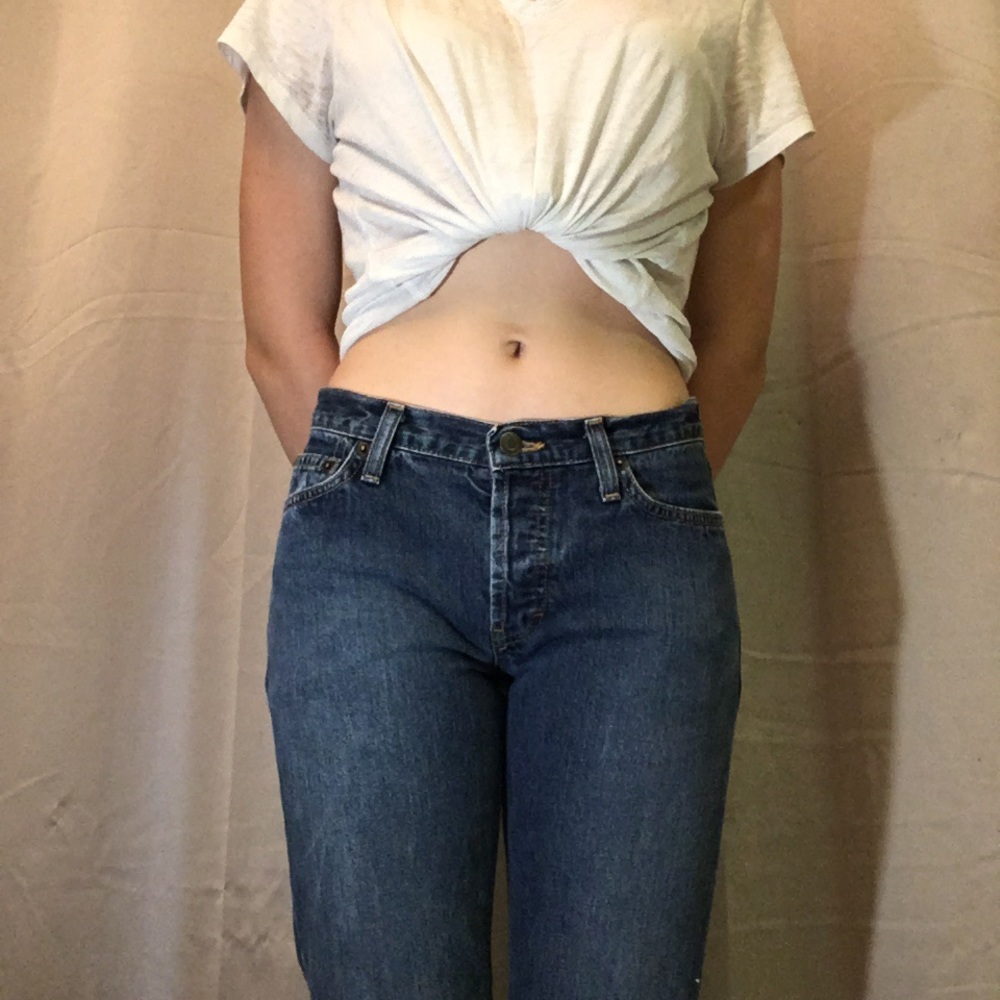 VINTAGE red label book cut jeans